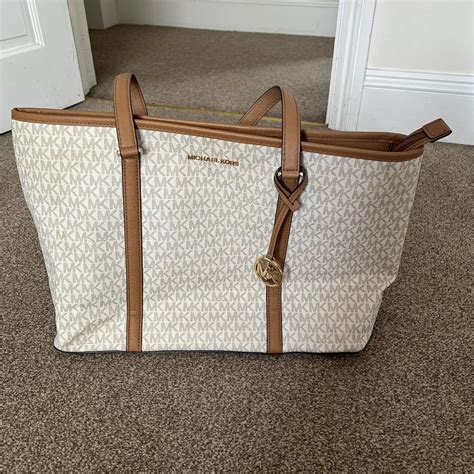 michael kors sady tote white